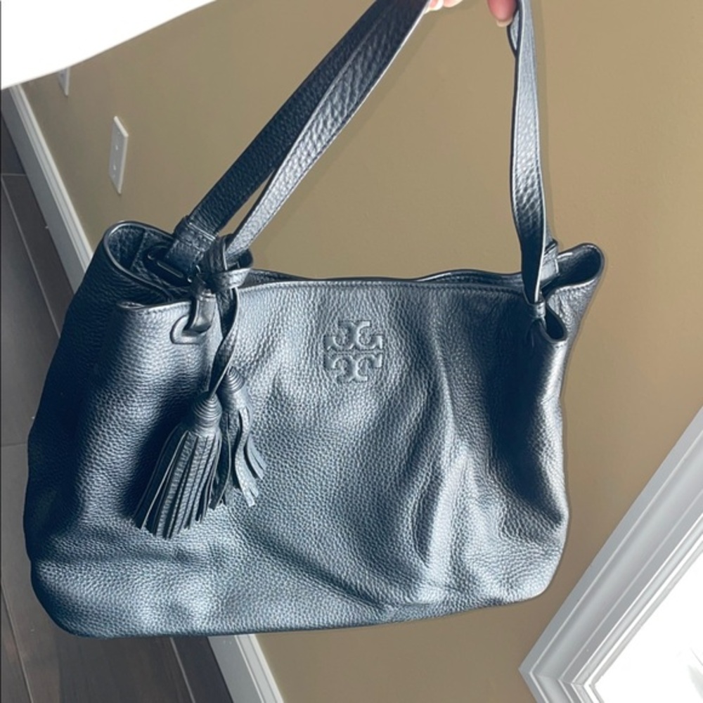 Black Leather Tote Bag